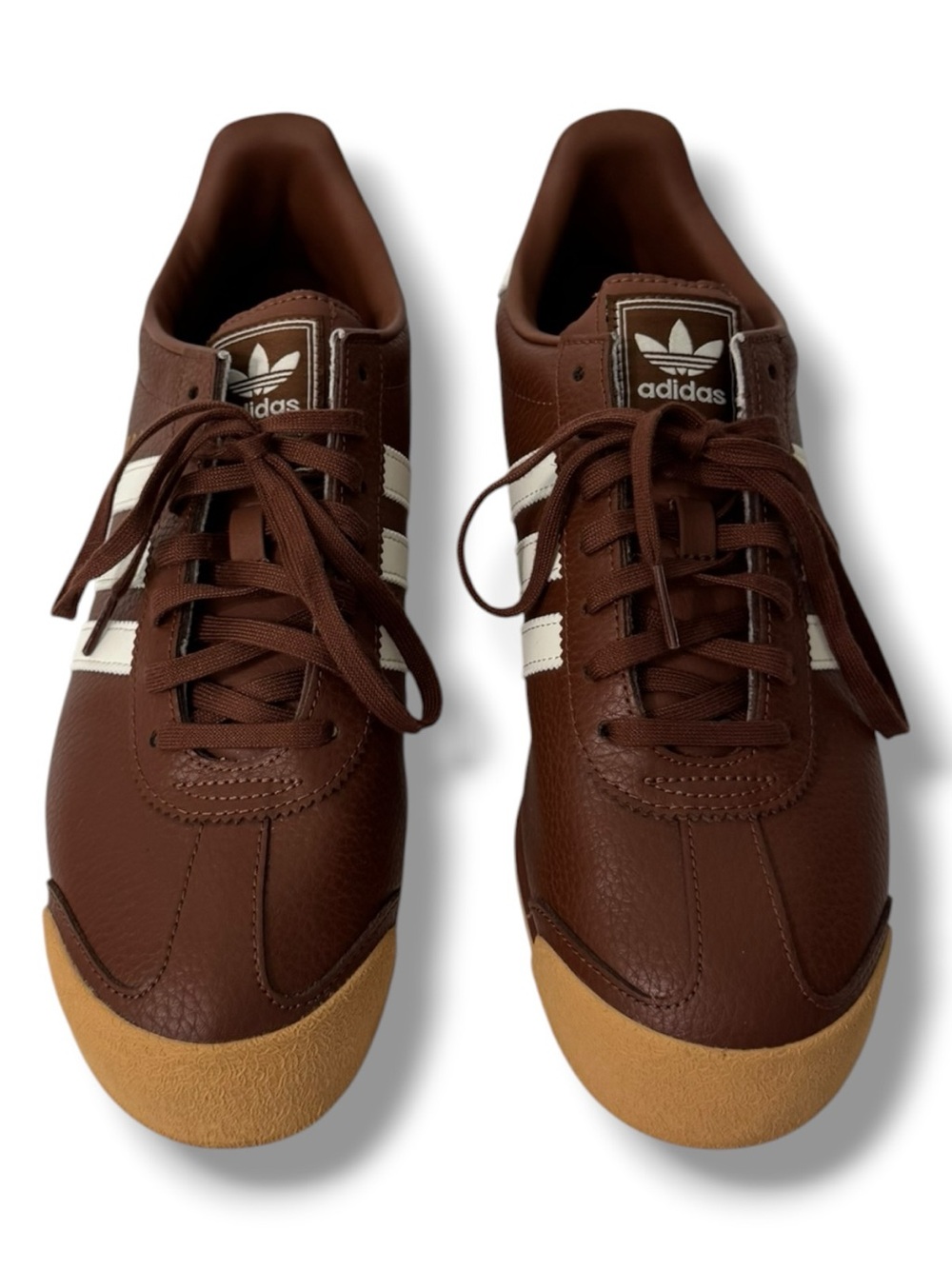 Adidas Originals Samoa Men’s Sneakers Size 8.5 Brown Leather White Gum Retro